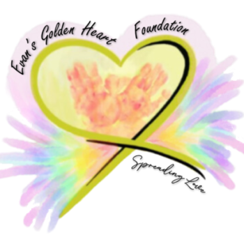 Evans Golden Heart Foundation Logo (Final - WHITE BG) Evan's Golden Heart Foundation Spreading Love